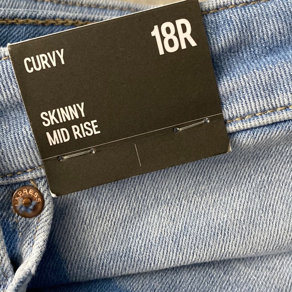 Curvy skinny mid rise jeans, size 18R,  (j-1) - Picture 3 of 4